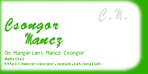 csongor mancz business card